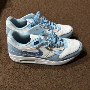 Women's Blue and White Sneakers